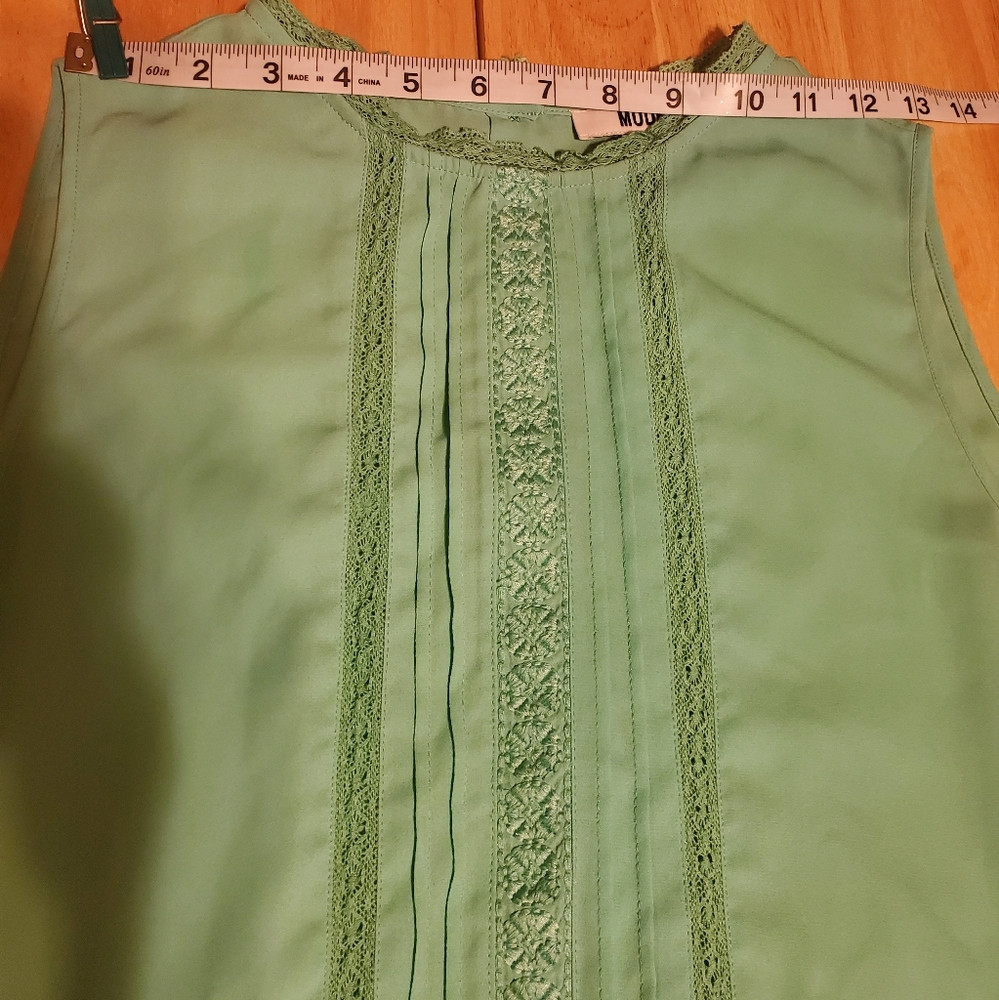 Modbe Teal Ruffle Blouse - L - Picture 4 of 8